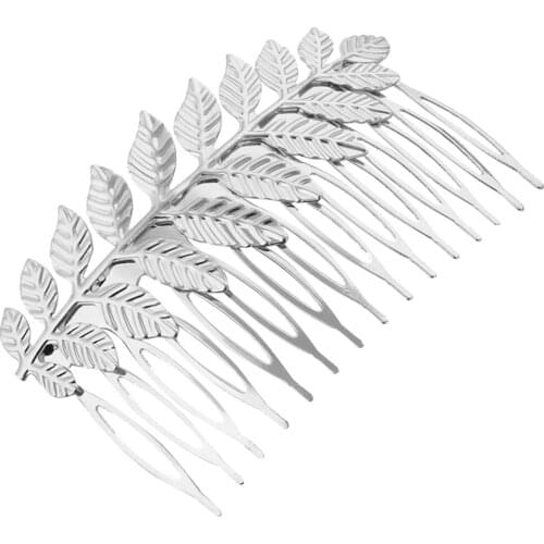 Beautiful Wedding Easy Wear Elegant Infix Fashion Leaf Shaped Gift Hair Clip Comb Bridal Hair Accessories Decoration Metal Daily