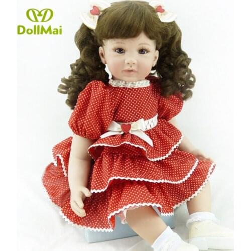 Lol toys curly hair girl 56cm 22" princess toy Reborn Babies Doll Silicone Baby Dolls Kids Birthday Gifts Action Figure Toys