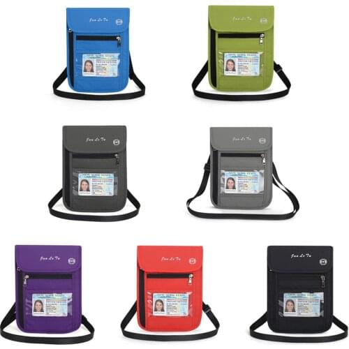 THINKTHENDO 7 Color Fashion Travel Pouch RFID Blocking Purse Neck Wallet Cards Money Passport Holder For Women Men 2018
