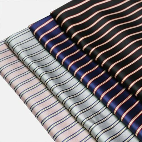 Meter Soft silky charmeuse textiles shirt sleep gown fabric Stripe