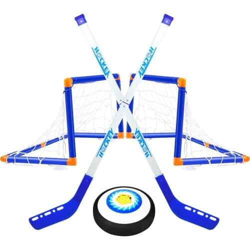 New Hockey Goal Set Football 2 In 1 Indoor Electric Hockey Easy Assemble Kids Ice Hockey Stick Training Toy Tools Knee Hockey