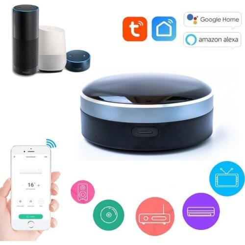 Portable Tuya Smart Home WiFi Radio Frequency RF 433 Infrared Voice Remote Universal Remote Control Work With Alexa Google Home