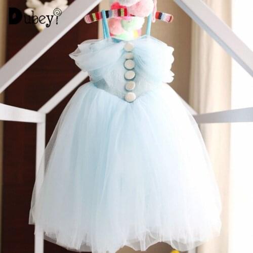 Girls Party Dress Big Girls Fluffy Birthday Dress Blue Tulle Princess Dress Long Gowns for Girls for Wedding Kids Fashion Dress
