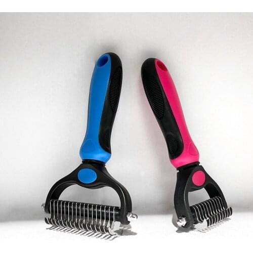 Dog Grooming Comb for Cat Deshedding Brush Dog Hair Removal Tool Stainless Brush For Detangler Matted Long Fur Dematting Comb