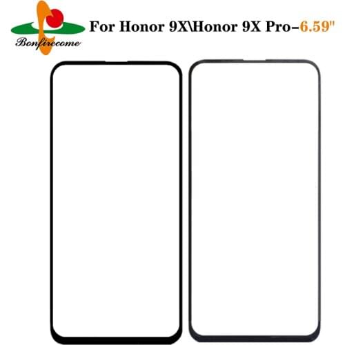10Pcs\lot For Huawei Honor 9X HLK-AL00 Touch Screen For Honor 9X Pro HLK-AL10 Front Outer Glass Lens Touch Screen without flex