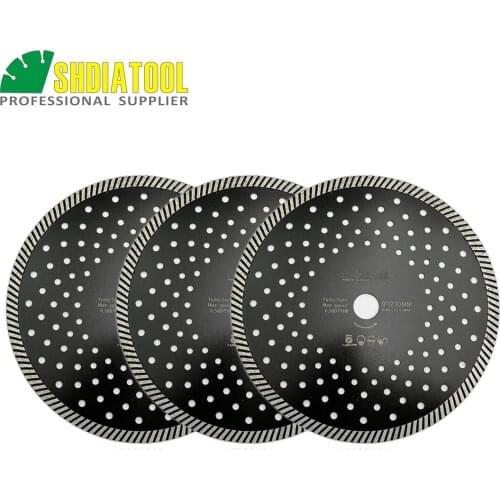 SHDIATOOL 3pcs 230MM Diamond hot pressed superthin diamond turbo saw blade Granite marble concrete cutting disc
