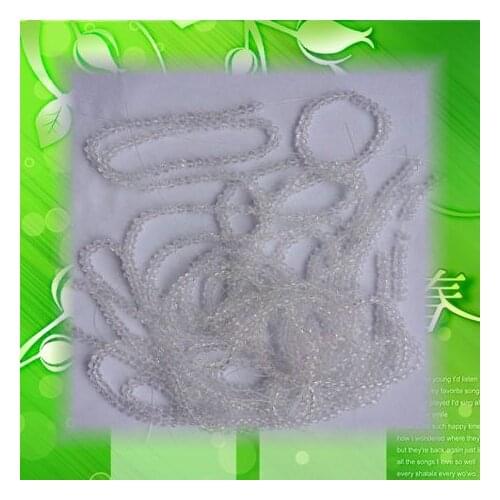 3mm 4mm Crystal Clear Colour Glass DIY Jewellery Rondelle Beads Crystal Glass Materials Necklace Bracelet Apply