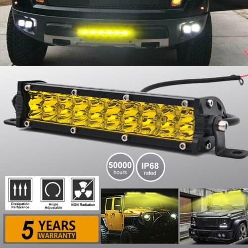 LED Light Bar Work Light DC 9-32V New LED Fog Light Off-Road Yellow High Quality 7 Inch