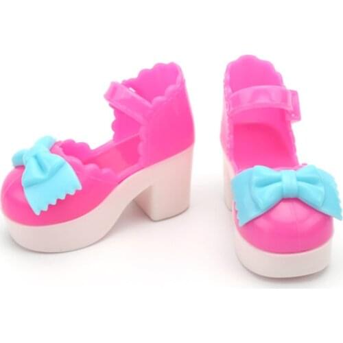 Princess High Heels for 60cm 1/3 BJD Dolls Princess Shoes Bow Low Heel Shoes Sandals Waterproof Dolls Accessories