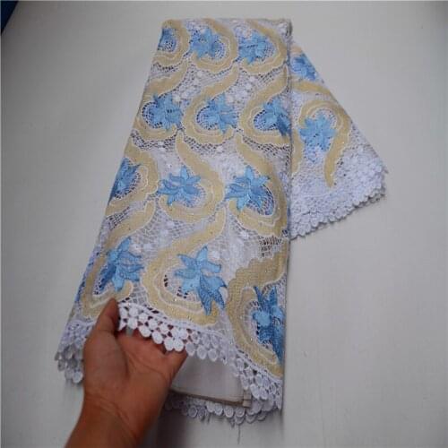 Embroidery Water Soluble Lace Guipure Cord Lace Fabric High Quality French Cord Lace African Lace Fabric For Wedding WDP-427