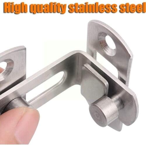 Guard Latch Bolt With Screws Sliding Window Door Lock Hardware Steel Latch Home Handle Safety Door Door Chain Stainles Home D5H8