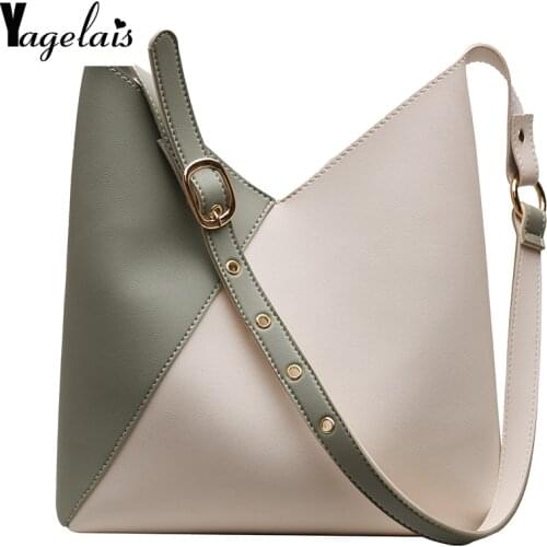 Ladies Handbag Bucket Bag Female Coat Pu Leather Tote 2019 Simple Fashion New Quality Tote Bag Shoulder Bag