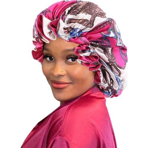 Womens Hair Care Cap Adjustable Satin Bonnet Chemo Cap Hair Loss Head Wrap Headwear Strech Bandana Comfortable Night Sleep Hats