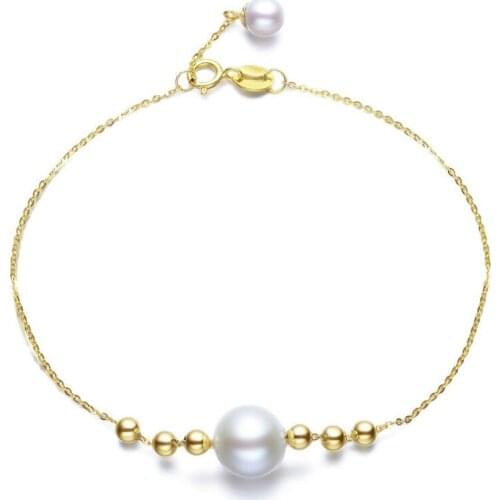 MADALENA SARARA 18k Gold Girls Bracelet Korean Style Freshwater Pearl Bracelet DIY Women Jewelry Making