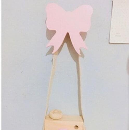 1PC Wooden Kids Room Clothes Hook Wall Sticker Bow Hanger Hook Home Decorati MI 015