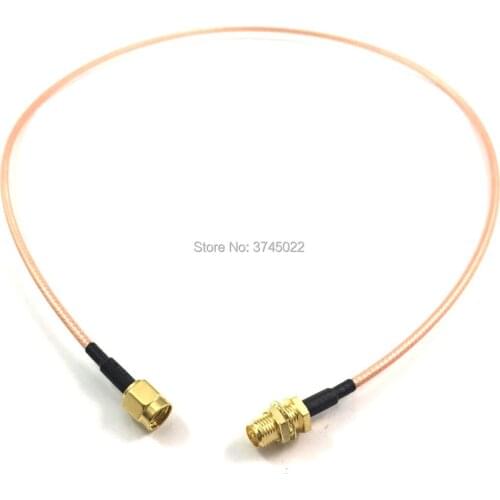 1pcs RG316 Sma Coaxial Cable 50cm rp-Sma Male Plug to RP-sma Female Jack Connector