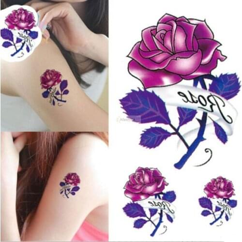 1pc 3D Rose Flower tattoo sticker temporary body Arm fashion art waterproof stickers one times