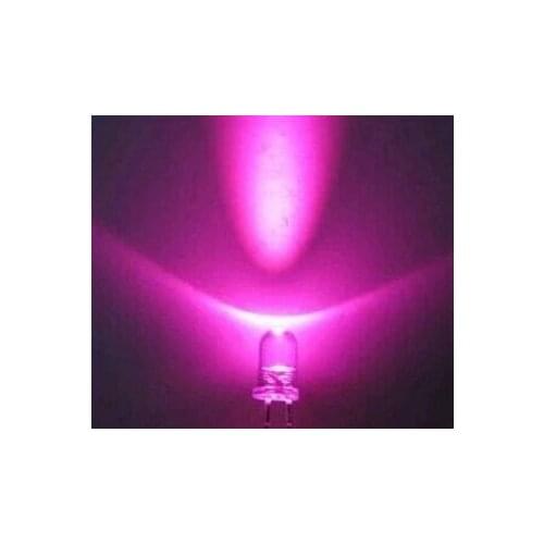 10pcs /lot 5MM Pink Round Transparent super Bright Light bulbs emitting diode LED fenhong