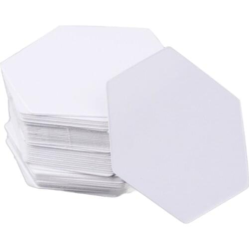 100Pcs Hexagon Templates for Patchwork Paper Quilting Sewing Craft DIY Six Sizes