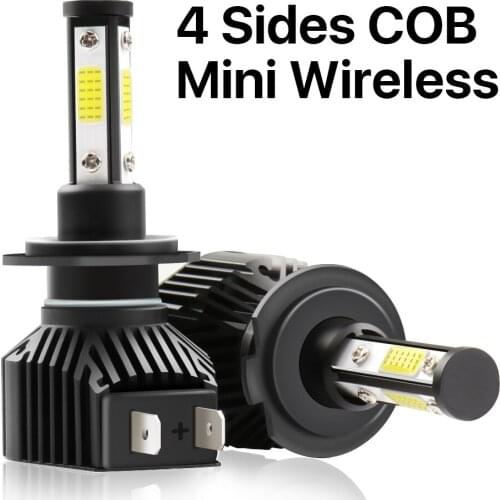 2Pcs H7 LED Car Headlight 360 degree 4 COB Chips 6500K 10000LM H8 H9 H11 9005 9006 HB3 HB4 LED Bulb Auto Lamp Fog Light 12v 24v