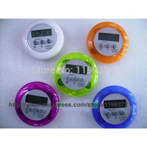 200pcs/lot novelty digital kitchen timer Kitchen helper Mini Digital LCD Kitchen Count Down Clip Timer Alarm Free shipping