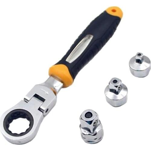 3-in-1 Ratchet Wrench Set 1/4 Inch 3/8 Inch 1/2 Inch Adjustable Sleeve Adapter Wrench Spanner Auto Repair Tools Set