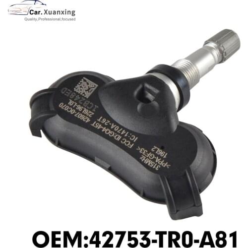 42753TR0A81 Tire Pressure Sensor Monitoring System TPMS 315MHz For Honda Civic 2012-2014 42753-TR3-A810-M1