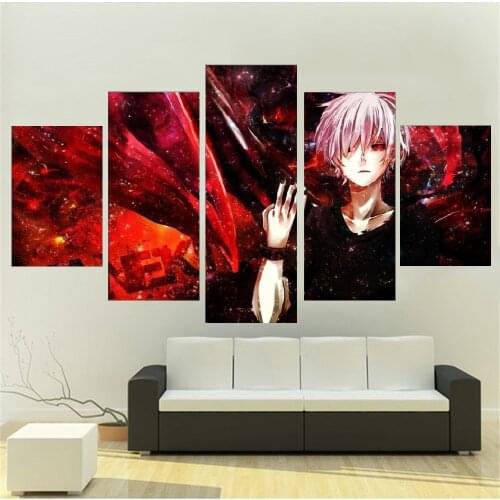 5 Panel Canvas Art Wall Decor Japan Style Animation Poster Modern Home Decorative Framework Living Room Modular Pictures