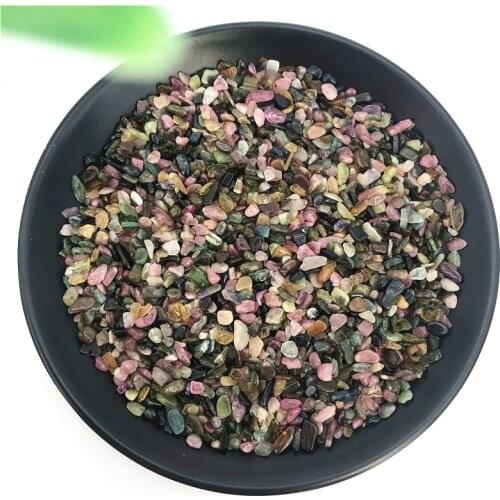 50g 2-4mm Natural Colorful Tourmaline Gravel Quartz Crystal Rock Chip Healing Reiki Chakra Stone Natural Stones and Minerals