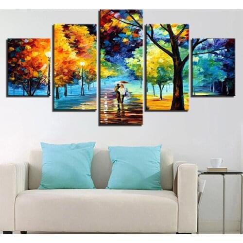 Autumn landscape lovers diamond painting 5d diy Cross Stitch diamond Embroidery Full Square Round Mosaic home decor 5 Pcs FS62