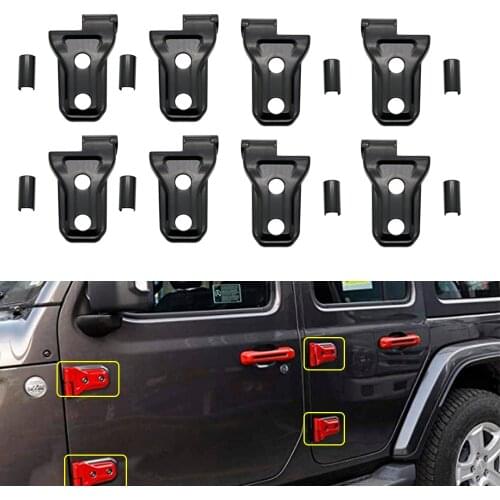 Car Exterior Mouldings Door Hinge Cover Trim Engine Hood Hinge Cover for Jeep Wrangler JL 2018 2019 Car Accessories Styling