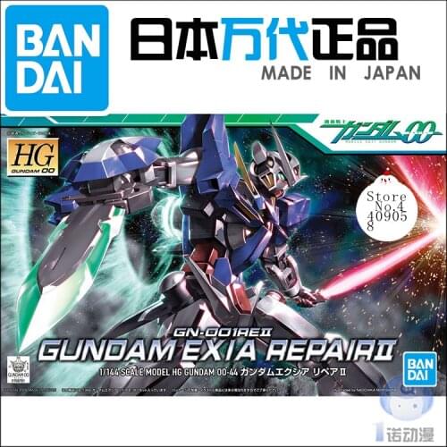 Bandai 55733 00 HG 44 1/144 R2 Exia Repair Gundam GN-001RE Assembly Kits Action Figure Model