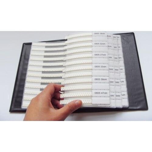 Free Shipping 0805 SMD Multilayer Kit Inductor 44valuesX50pcs=2200pcs Sample Book 4.7nH~100uH Assortment Pack