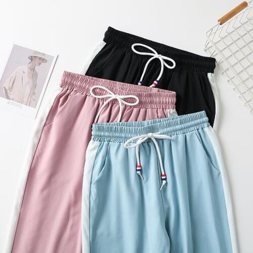 Womens Casual Pants Thin Loose Wide Legged Fast Drying Versatile Pants for Summer sports LL@17