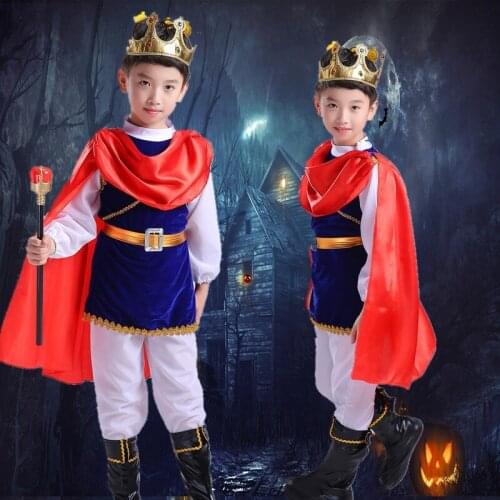 Halloween Children Costume Boy Pirate King Role Prince Christmas Party Outfits performance clothing