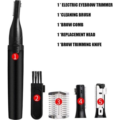 Electric Eyebrow Trimmer Eyebrow Scissors Portable Women Body Shaver Body Hair Epilator Mini Hair Shaving Eyebrow Blade Razor