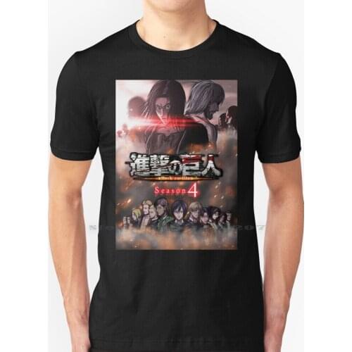 Attack On Titan Season 4 Poster T Shirt 100% Pure Cotton Attack On Titan Season 4 Release Schedule Attack On Titan Recap Hajime