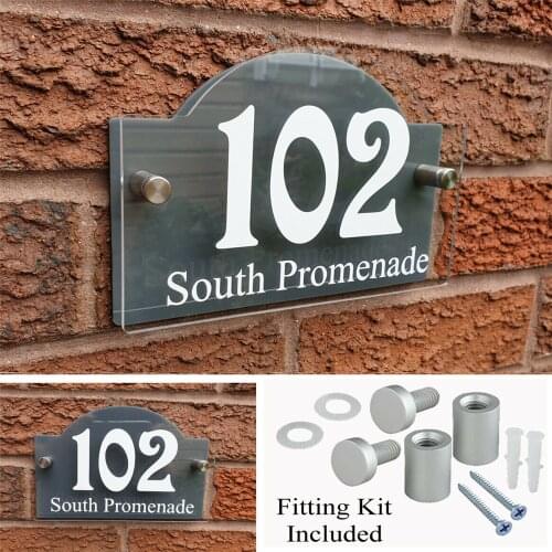 Customized House Number House Plaque House Acrylic Sign Door Numbers Address plate #1