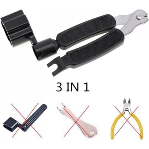 3 in 1 Tool Guitar Peg String Winder + String Pin Puller + String Cutter Guitar Tool Set Multifunction Guitar Accessories