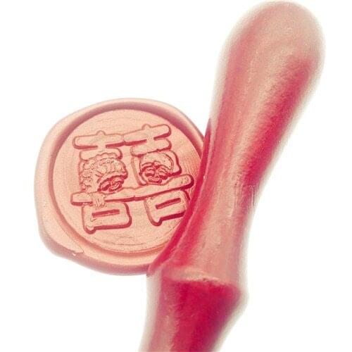 Chinese Double happiness Xi Wax Stamper Wax Seal Stamp/Sealing Wax Seal/Wax Stamp/ with wood handle box set kit wedding gifts