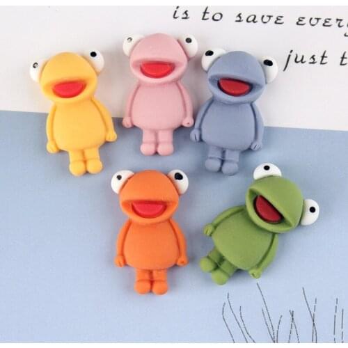 Mini Order 20pcs 15*25mm Kawaii Animal Resin Cabochons Rubber Solid Colors Ornament Accessories Patch Button sticker Garment