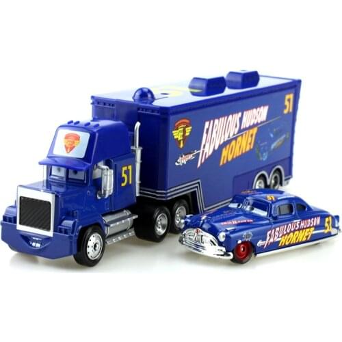 Disney Pixar Cars Mack Truck Doc Hudson 1:55 Scale Diecast Metal Alloy Modle Cute Toys For Children Gifts Cartoon Movies Car