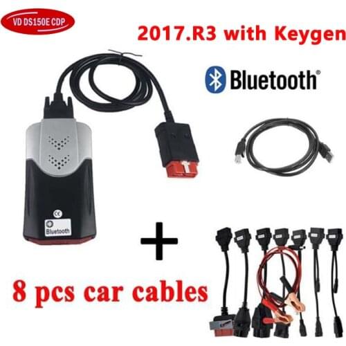 2020 New Vci for Delphis Vd ds150e Cdp 2017R3 with Keygen Software Bluetooth Obd Auto Cars Trucks Diagnostic Tools Obd2 Scanner