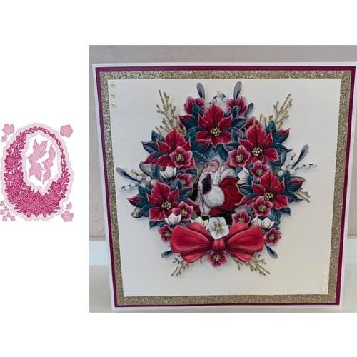 New 2021 Winter Flora Frame Flower Cutting Dies Scrapbook Diary Decoration Stencil Embossing Template DIY Greeting Card Handmade