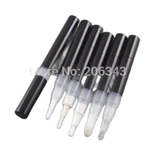 NEW: 3ml black aluminum cosmetic pen for lip gloss cream /mascara/Eyelash growth liquid/ teeth whitening tube or cosmetic pen