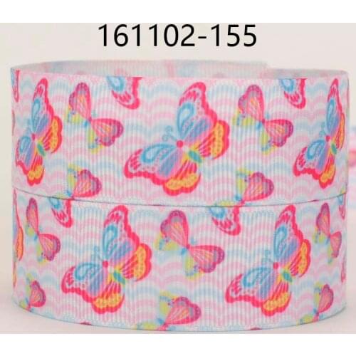 New arrivals 1" 25mm New beautiful butterfly ribbon grosgrain ribbon printed ribbon tape Free shipping