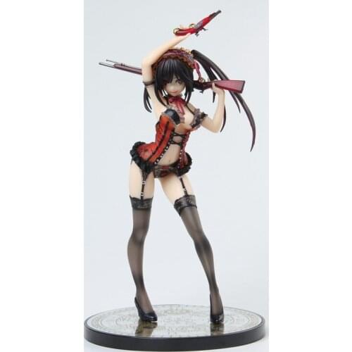 New arrival Quality Edition Date A Live Kurumi Tokisaki Lingerie Ver PVC action Figure Sexy Can Cast off Figure soft with box