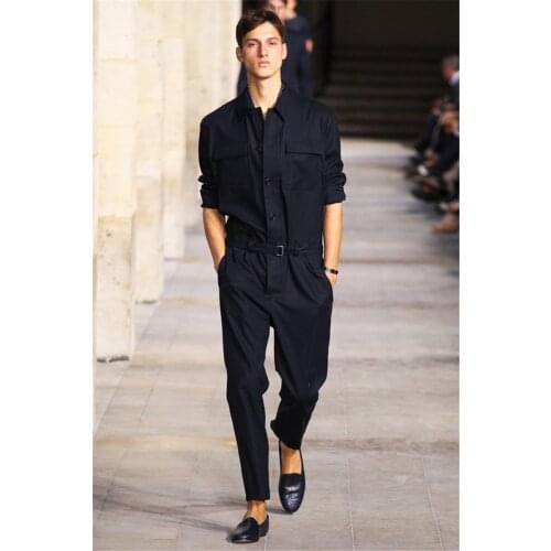 Autumn and Winter New Casual Pants Boys Jumpsuit Slim Mens Tooling Feet Long Pants Hip Hop Ropa De Hombre 2020 Streetwear