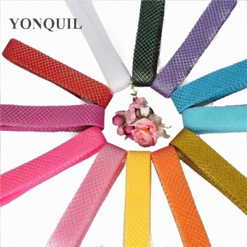 New 4.5CM Plain Veiling Crinoline Nylon Crin Acc Crinoline Make Fascinator Headwear Accessories 100Yard/Lot #12Color In Stock
