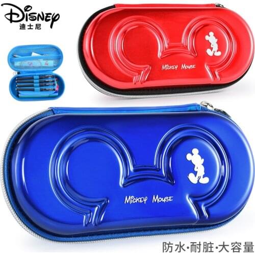 Genuine Disney Childrens Pencil Case Mickey 3D Three-dimensional Pencil Case Cartoon Multifunctional Sequin Stationery Box